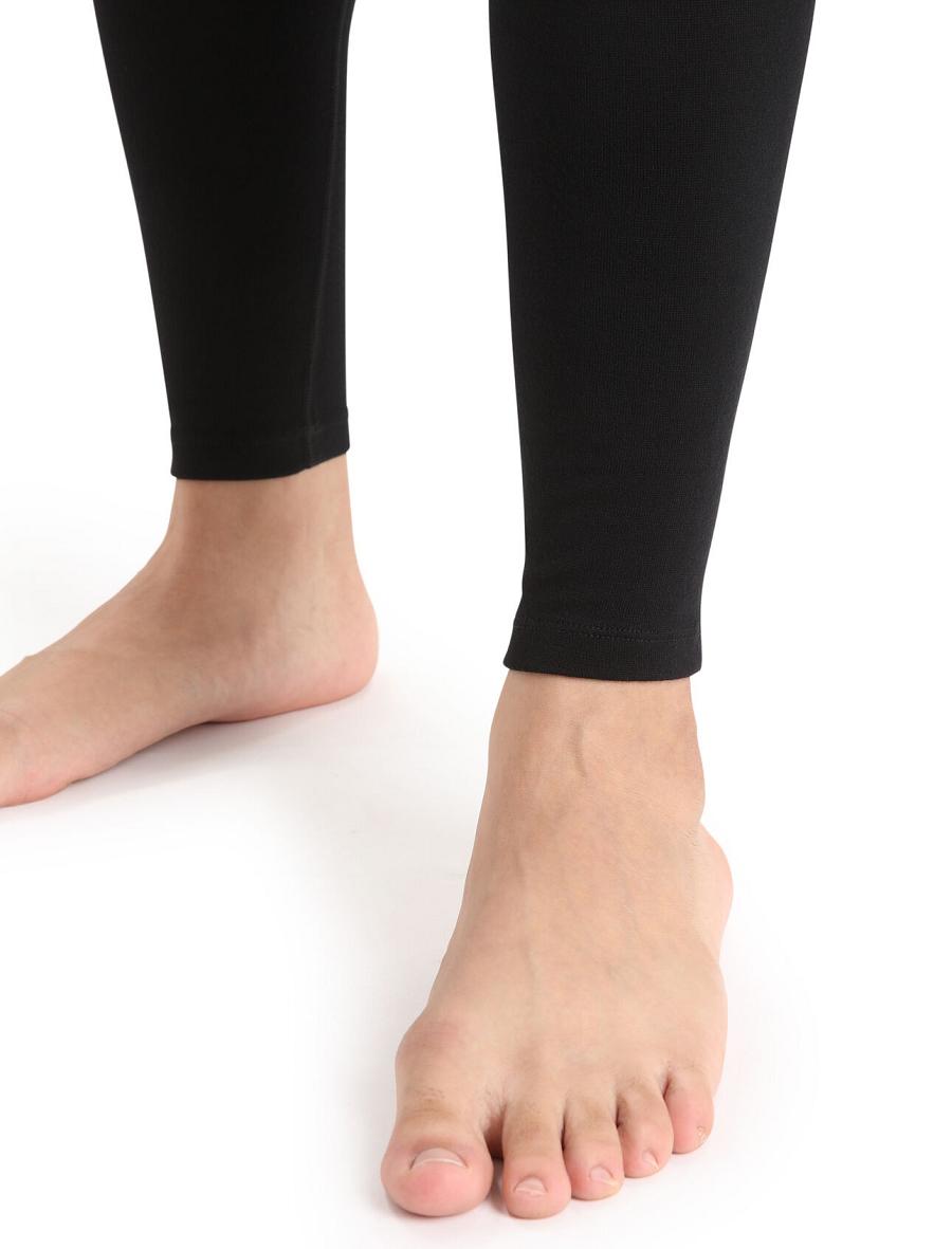 Icebreaker Merino 260 Tech Thermal Leggings With Fly Férfi Base Layers Fekete | HU 1391EBCX